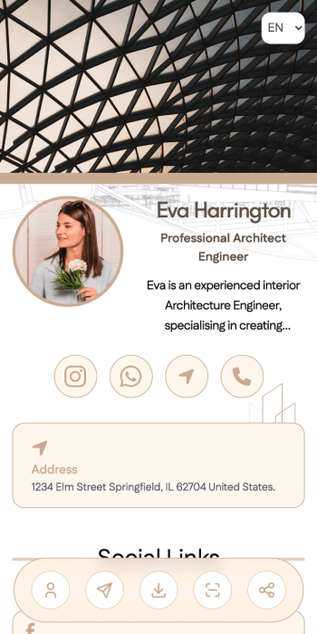 Architect vCard theme sample