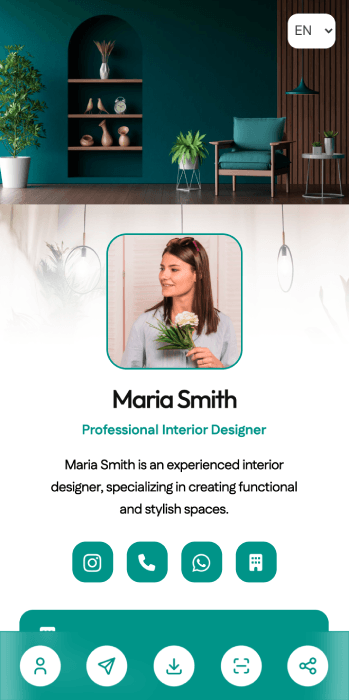 Interior vCard theme sample
